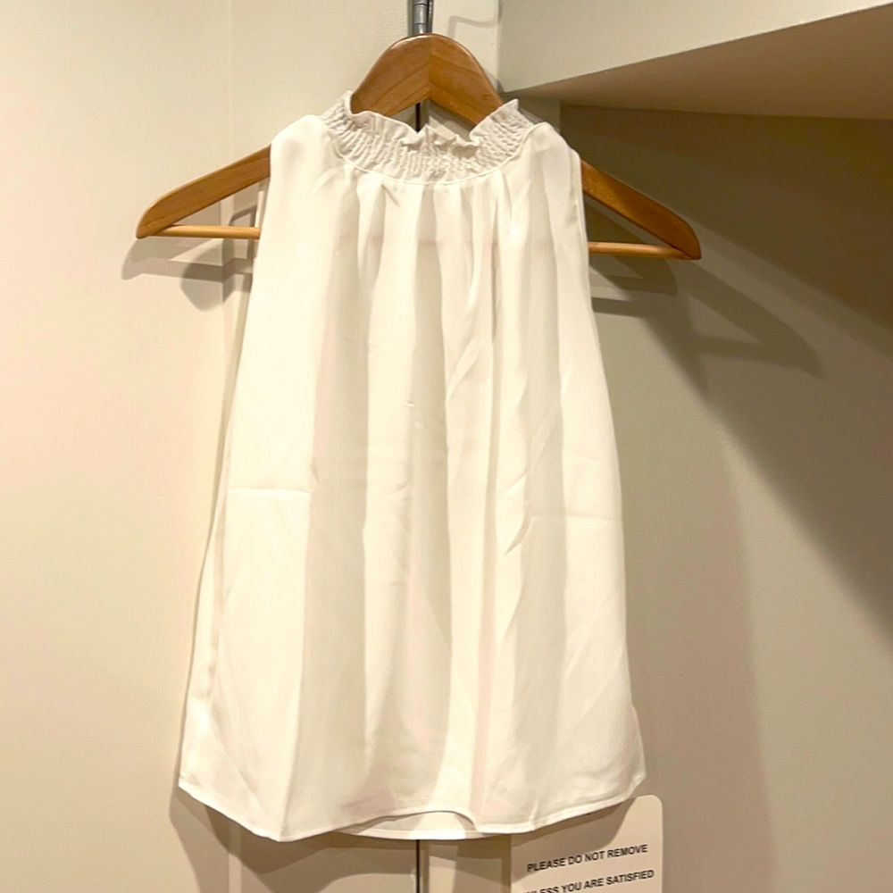 White halter blouse